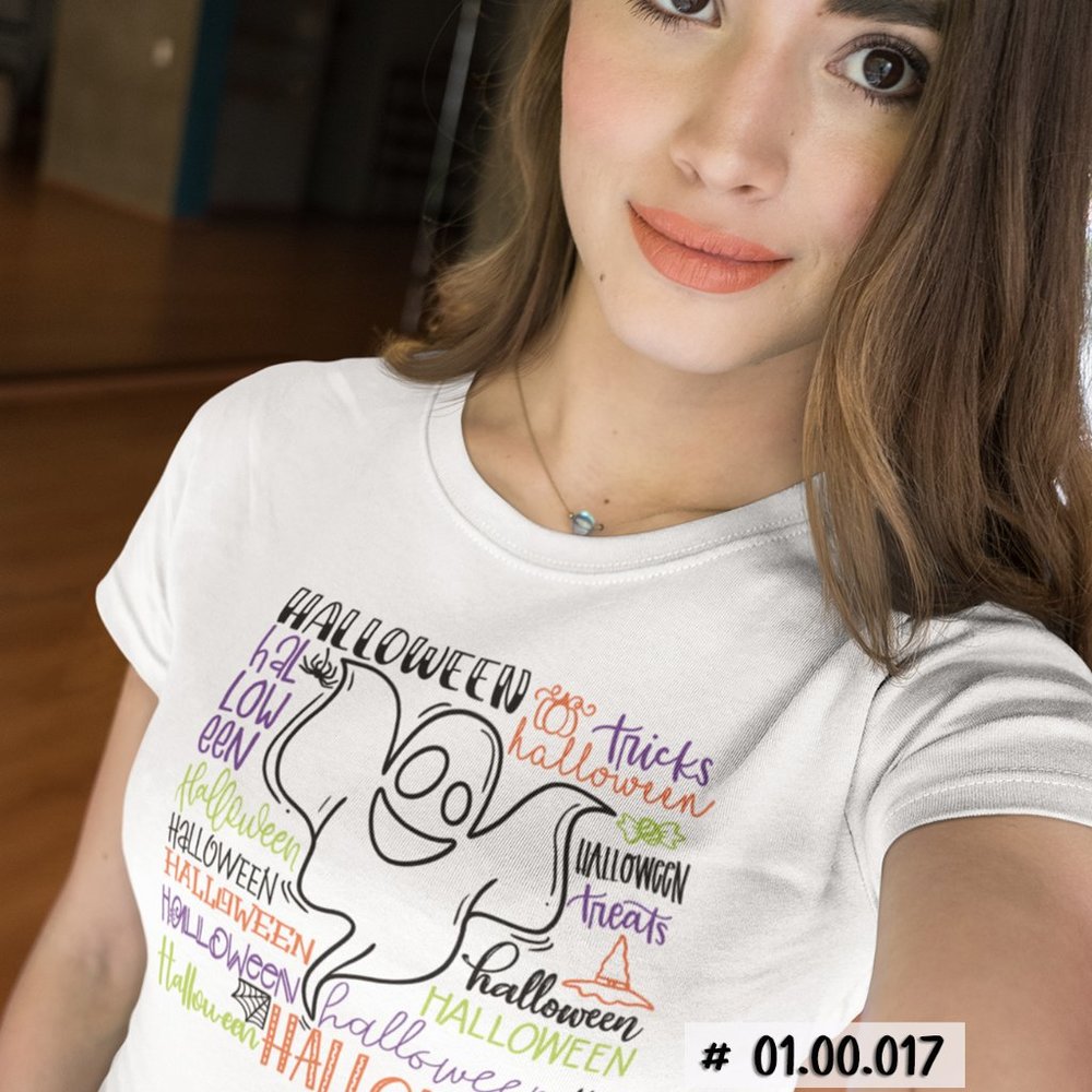 Halloween Ghost with Subway Quotes Themed Crew T-Shirt Tee (ALL SIZES)